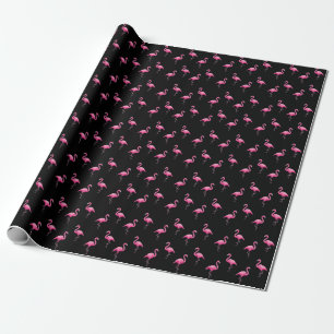 Papier Cadeau Motif flamant rose chic tendance fille cool