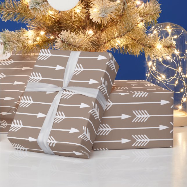 Papier Cadeau Motif Flèches Brown (Vacances)