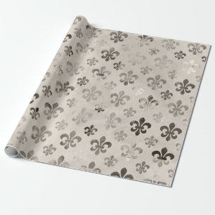 Papier Cadeau Motif Fleur De Lis Découpage déprimé