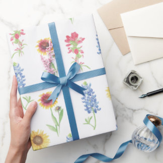 Papier Cadeau Motif Fleur sauvage du Texas