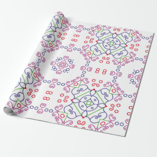 Papier Cadeau motif floral Abstrait design abstrait, art, maison