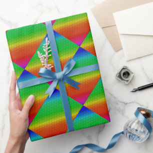 Papier Cadeau Motif floral arc-en-ciel Mariage d'automne
