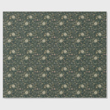 Motif floral botanique vintage d'acanthe de minuit
