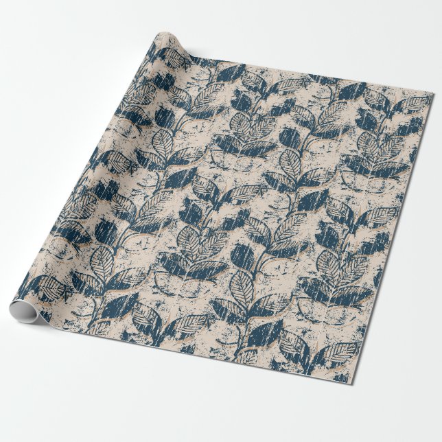 Papier Cadeau Motif floral désorganisé (Déroulé)