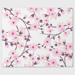 Papier Cadeau Motif Floral Fleurs de cerisiers