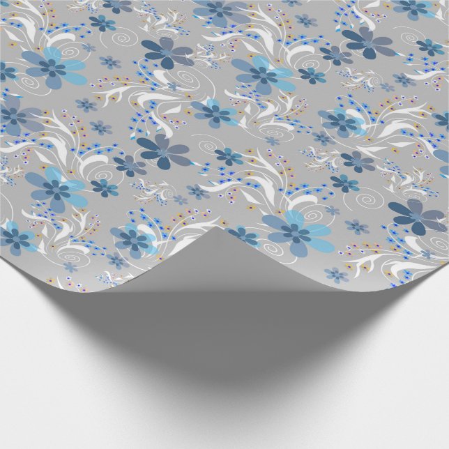 Papier Cadeau Motif floral mignon, fleurs, motif floral (Coin)