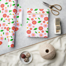 Motif floral minimaliste moderne fond blanc