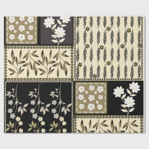 Papier Cadeau Motif floral répétitif sans couture texturé