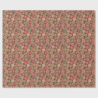 Papier Cadeau Motif floral rétro des années 70
