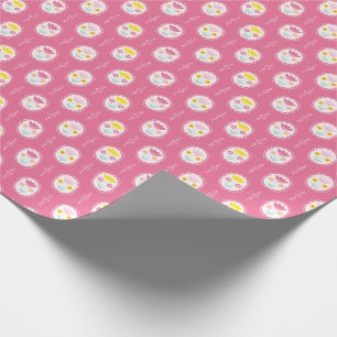 Papier Cadeau Motif floral rose