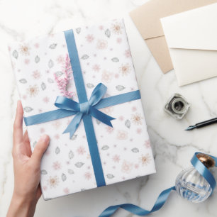 Papier Cadeau Motif floral simple et élégant