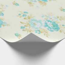 Motif floral turquoise vintage