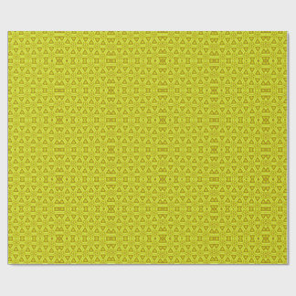 Papier Cadeau Motif fractal kaléidoscope doré