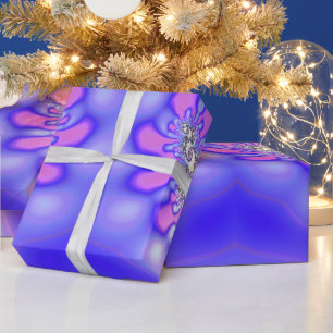 Papier Cadeau ~ Motif fractal Mauves Pinks ~ Anniversaire ~ Wrap