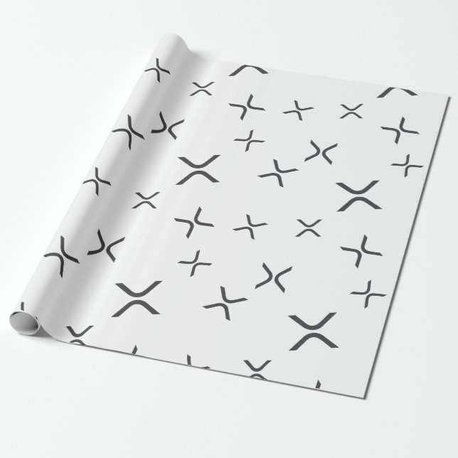 Papier Cadeau Motif frais de signe de pièce de monnaie de XRP (Déroulé)