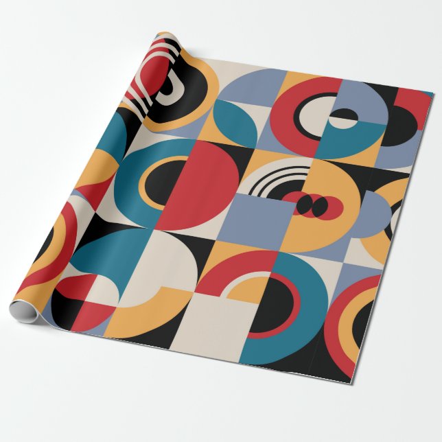 Papier Cadeau motif géométrique Abstrait. Impression de style Me (Déroulé)