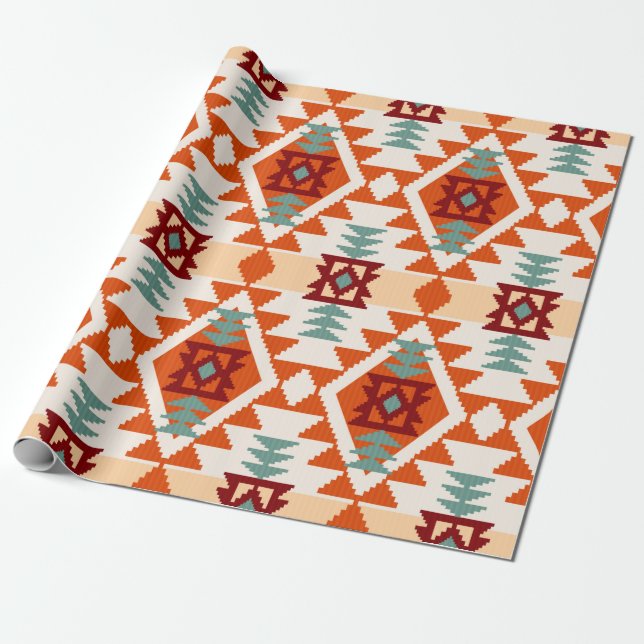 Papier Cadeau motif géométrique Abstrait sans couture, amérique  (Déroulé)
