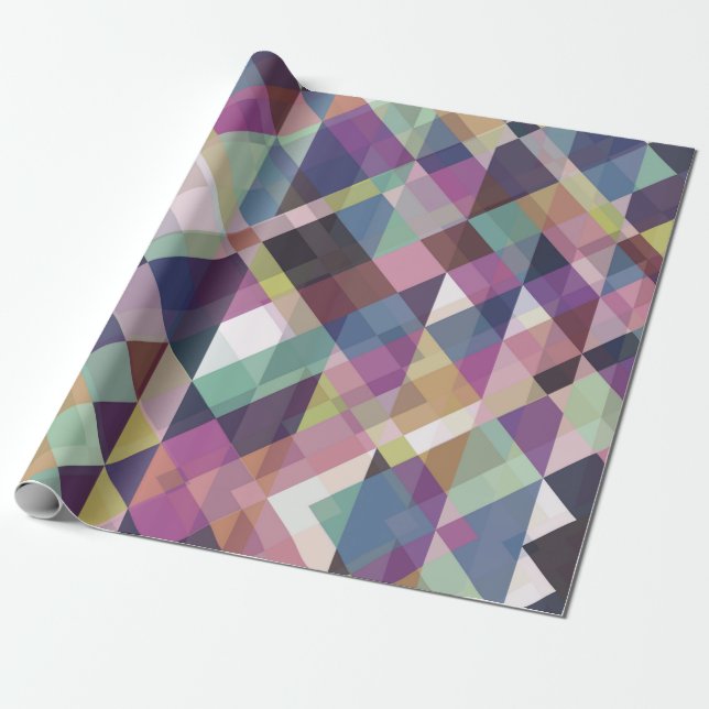 Papier Cadeau Motif géométrique coloré (Déroulé)