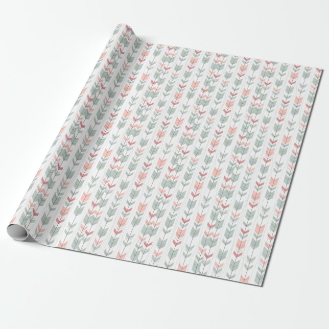 Papier Cadeau Motif géométrique de style rétro (Déroulé)