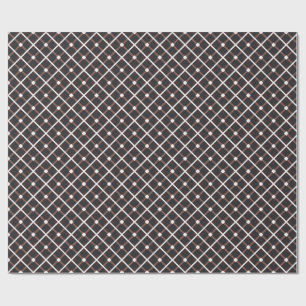 Papier Cadeau Motif géométrique en noir et tons Brown chauds