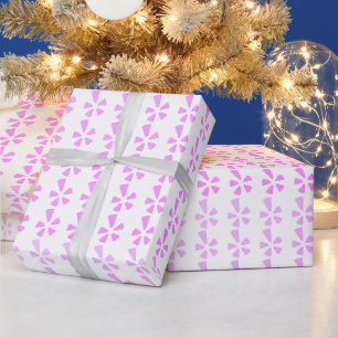 Papier Cadeau Motif géométrique floral pastel à répétition
