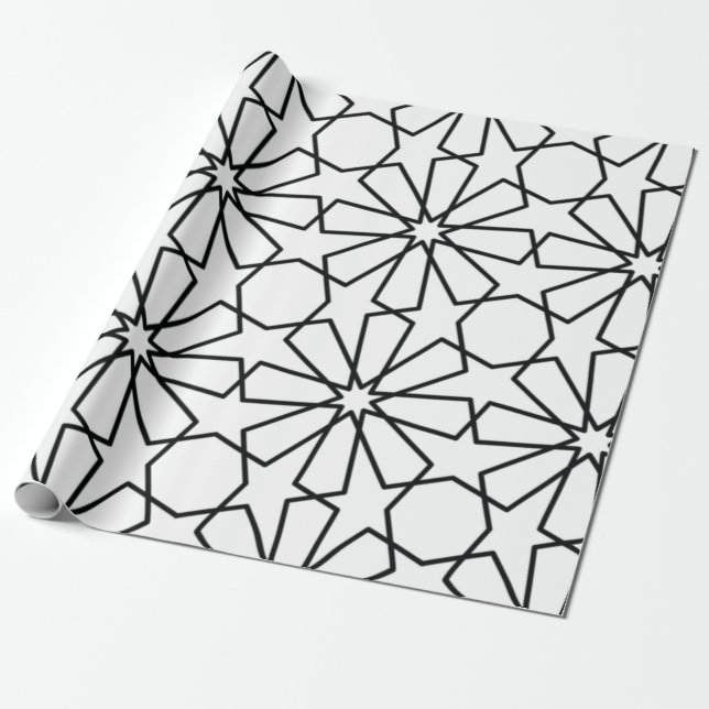 Papier Cadeau Motif géométrique islamique Design arabe (Déroulé)
