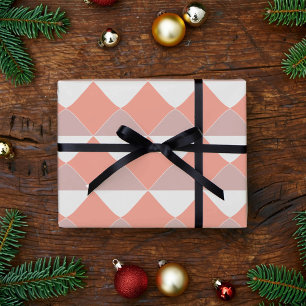 Papier Cadeau Motif Géométrique Minimaliste Abricot