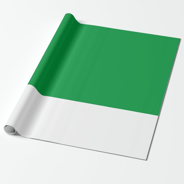 Papier Cadeau Motif géométrique Noël Blanc Vert Spike Art (Déroulé)