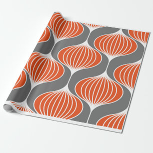 Papier Cadeau Motif géométrique sans couture avec des lignes ond