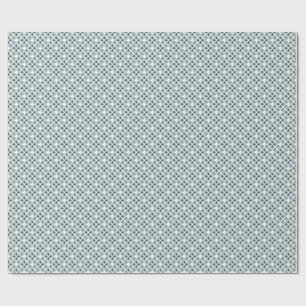 Papier Cadeau Motif géométrique vert doux et ardoise