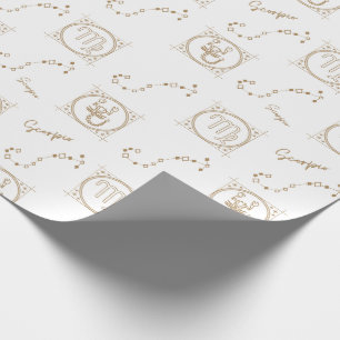 Papier Cadeau Motif Gold Zodiac : Scorpio