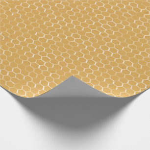 Papier Cadeau Motif Golden Honeypeb