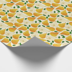 Papier Cadeau Motif Golden Pears