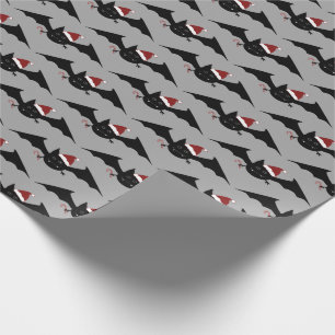 Papier Cadeau Motif gothique des chauves-souris de Noël