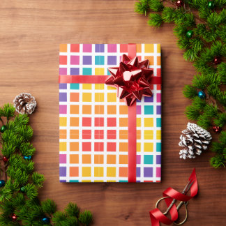 Papier Cadeau Motif graphique arc-en-ciel