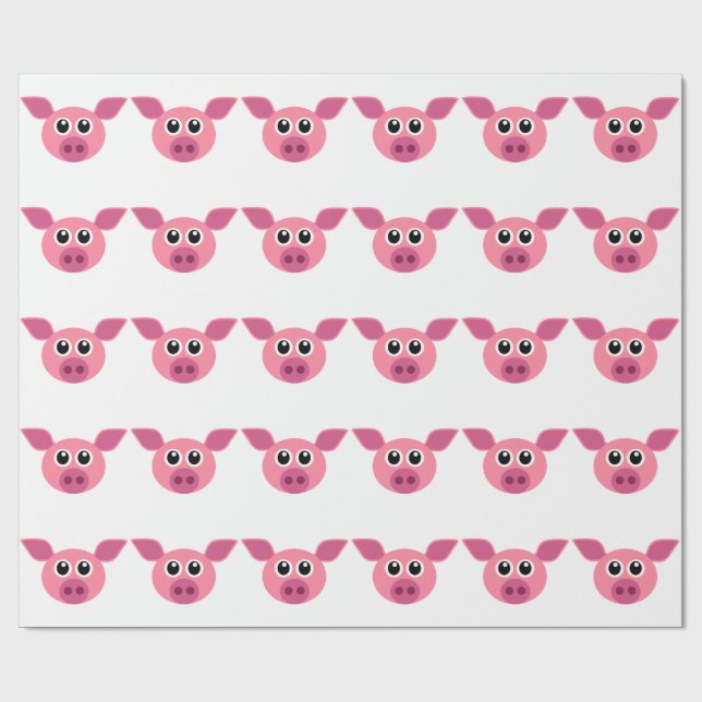 PAPIER CADEAU MOTIF GRAPHIQUE DE PORC DE DIGITAL (Plat)