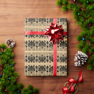 Papier Cadeau Motif grec méditerranéen arabe Brown