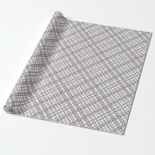 Papier Cadeau Motif gris classique de plaid de tartan