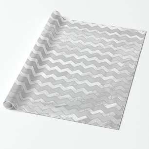 Papier Cadeau Motif gris de Chevron de ciel pluvieux