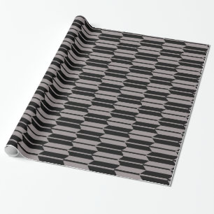 Papier Cadeau Motif gris et noir géométrique