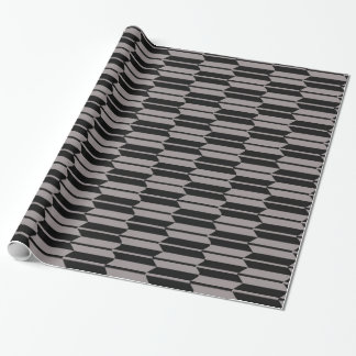 Papier Cadeau Motif gris et noir géométrique