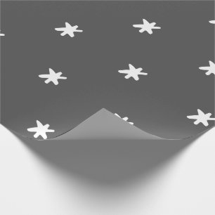 Papier Cadeau Motif gris-foncé et blanc