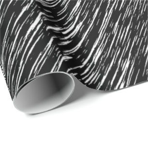 Papier Cadeau Motif grunge noir et blanc