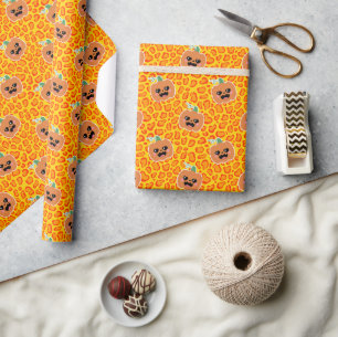 Papier Cadeau Motif Halloween imprimé léopard