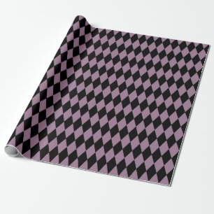 Papier Cadeau Motif Harlequin Art Déco Violet Paris