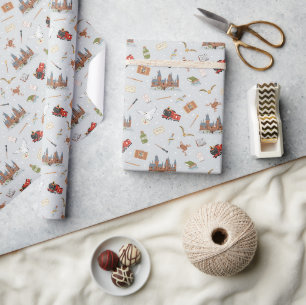 Papier Cadeau Motif Harry Potter Icons - Baby shower