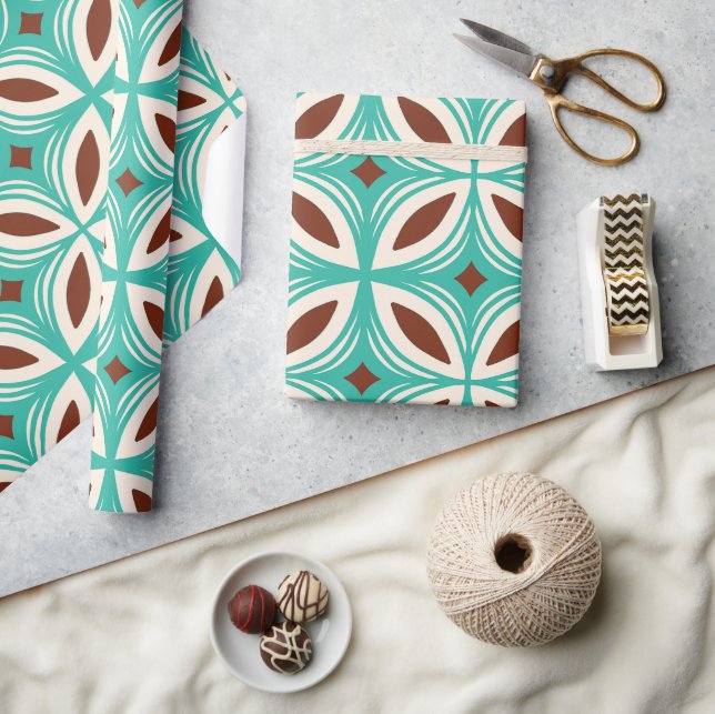 Papier Cadeau Motif hawaïen Retro les années 50 (Artisanat)