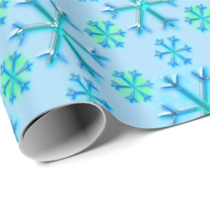 Papier Cadeau Motif Hexagon bleu et blanc