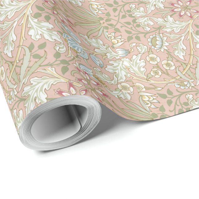 Papier Cadeau Motif Hyacinth William Morris (Coin rond)