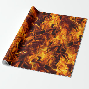 Papier Cadeau Motif incendie et flamme